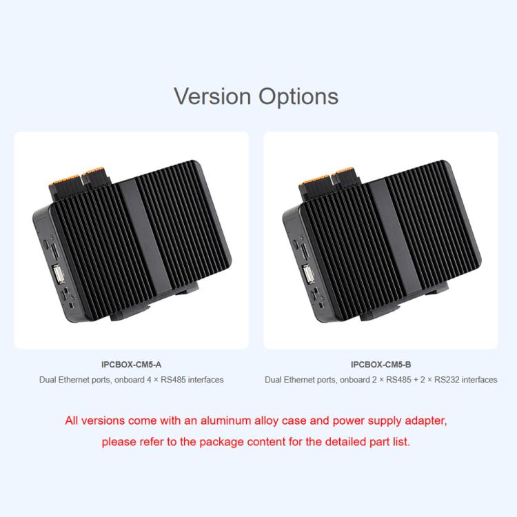 Waveshare Gigabit/2.5G Dual Ethernet Industrial Computer Based On Raspberry Pi CM5 4 x RS485