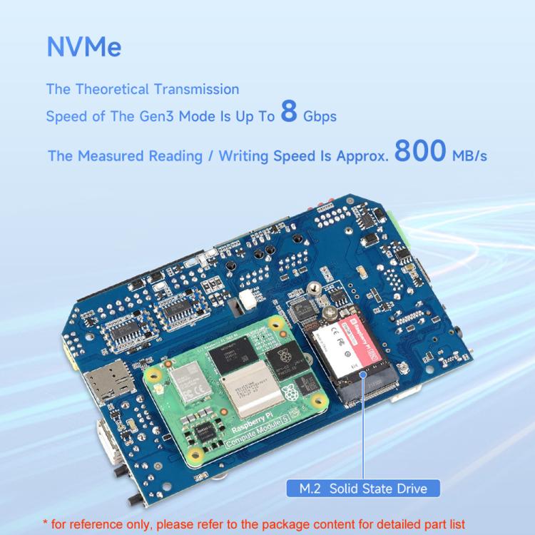 Waveshare Gigabit/2.5G Dual Ethernet Industrial Computer Based On Raspberry Pi CM5 2×RS485+2×RS232