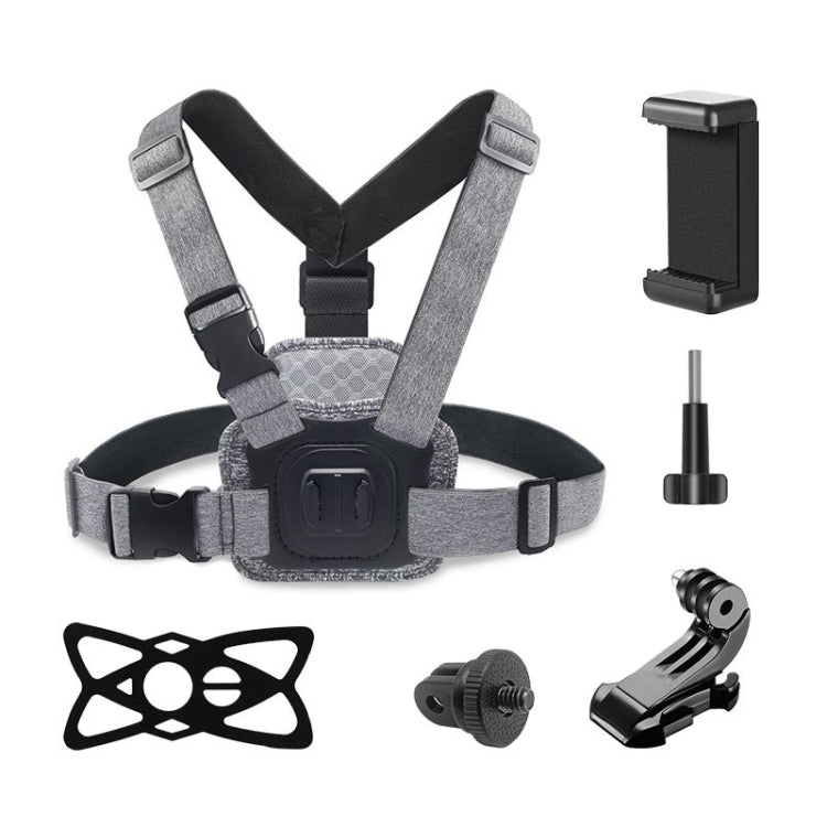 XD-003 Chest Strap Mount Front Rear Holder for  GoPro Hero11 Black / HERO10 Black / HERO9 Black / HERO8 Black / HERO7 /6 /5 /5 Session /4 Session /4 /3+ /3 /2 /1, Insta360 , DJI Osmo Action and Other Action Cameras, Smartphones
