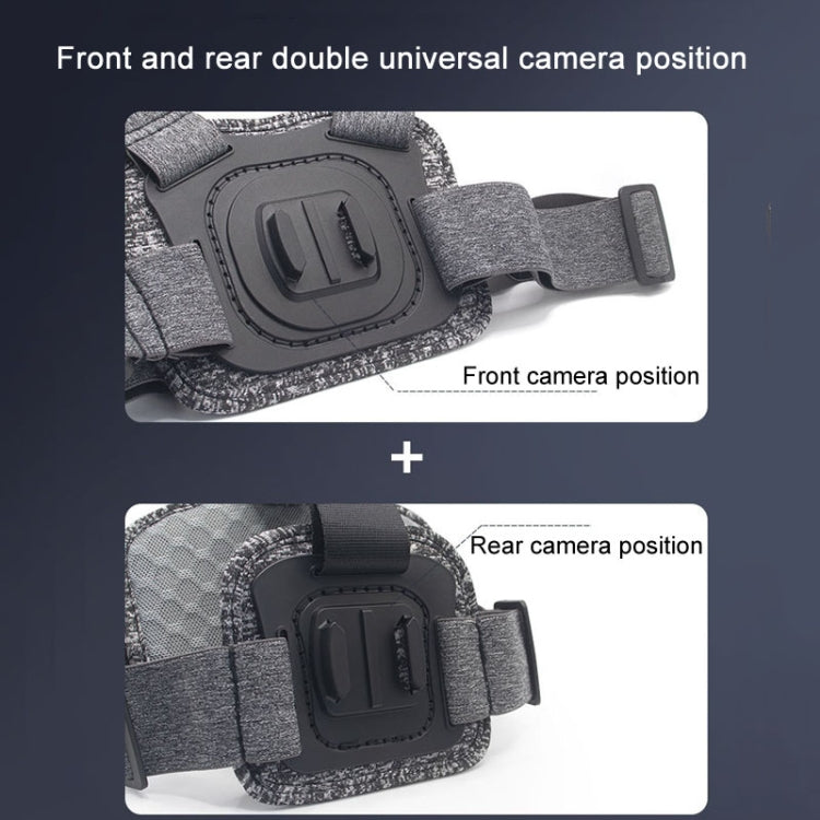 XD-004 Chest Strap Mount Front Rear Holder for  for GoPro Hero11 Black / HERO10 Black / HERO9 Black / HERO8 Black / HERO7 /6 /5 /5 Session /4 Session /4 /3+ /3 /2 /1, Insta360 , DJI Osmo Action and Other Action Cameras, Smartphones