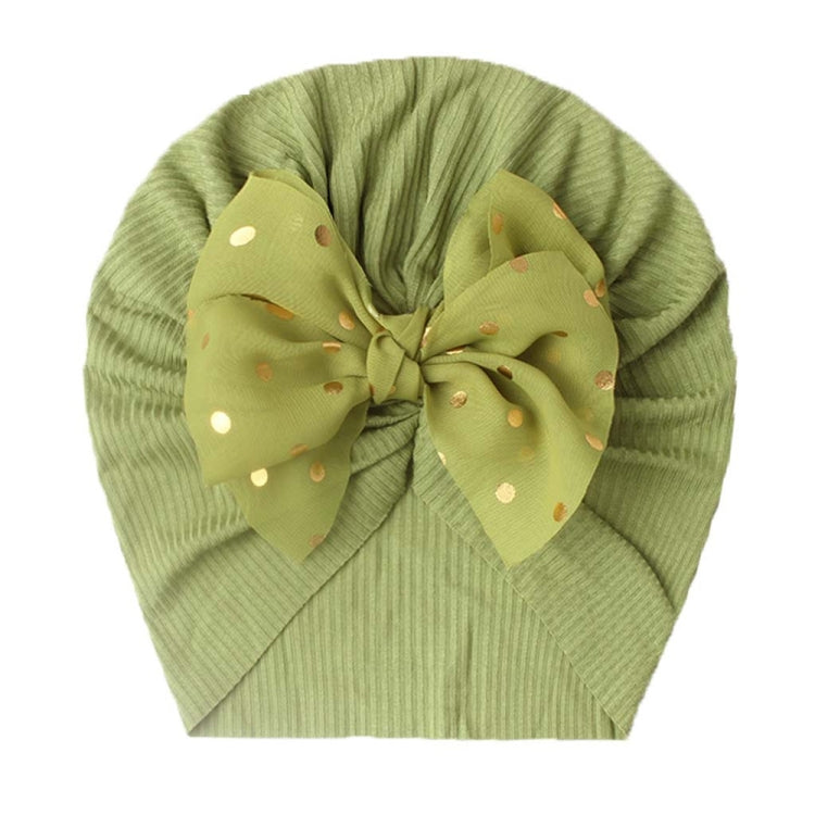 3 PCS X-21005 Soft Threaded Baby Hats Children Bow Turban Cap