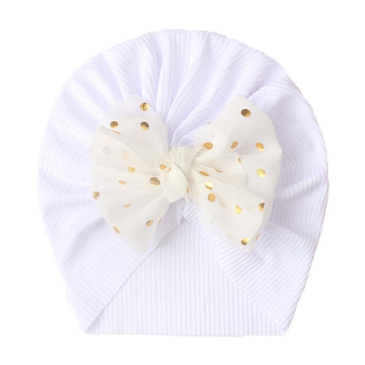 3 PCS X-21005 Soft Threaded Baby Hats Children Bow Turban Cap