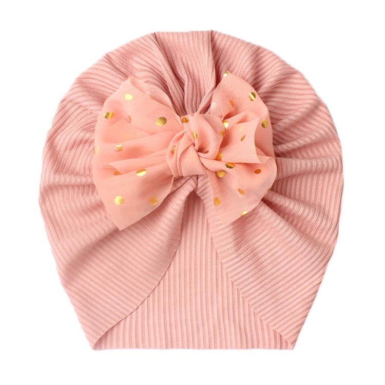 3 PCS X-21005 Soft Threaded Baby Hats Children Bow Turban Cap