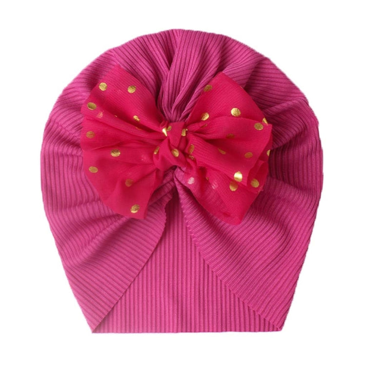 3 PCS X-21005 Soft Threaded Baby Hats Children Bow Turban Cap