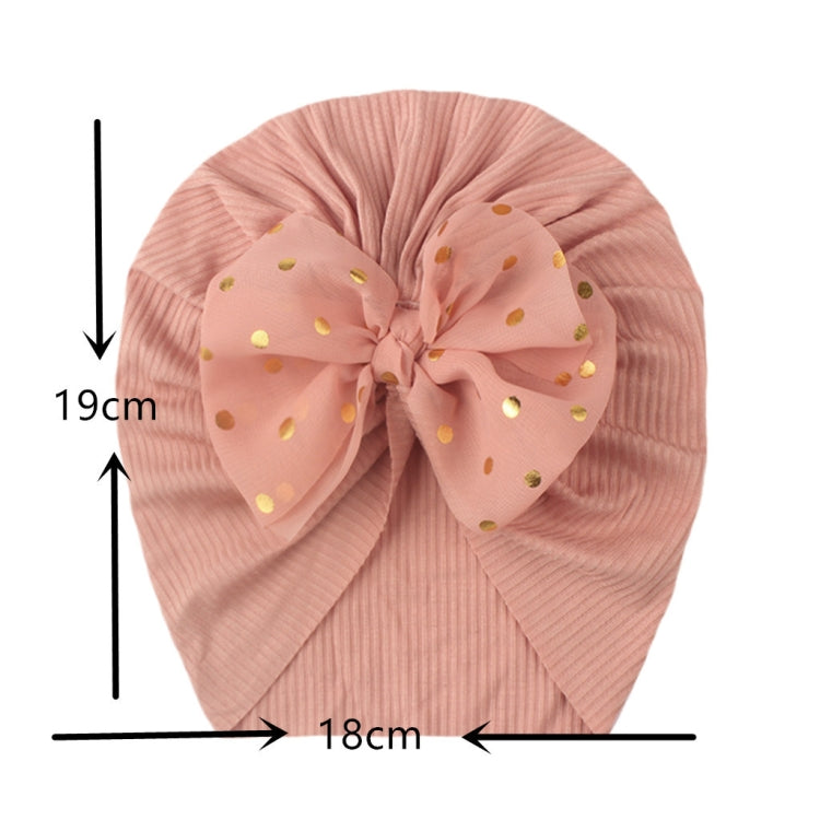 3 PCS X-21005 Soft Threaded Baby Hats Children Bow Turban Cap