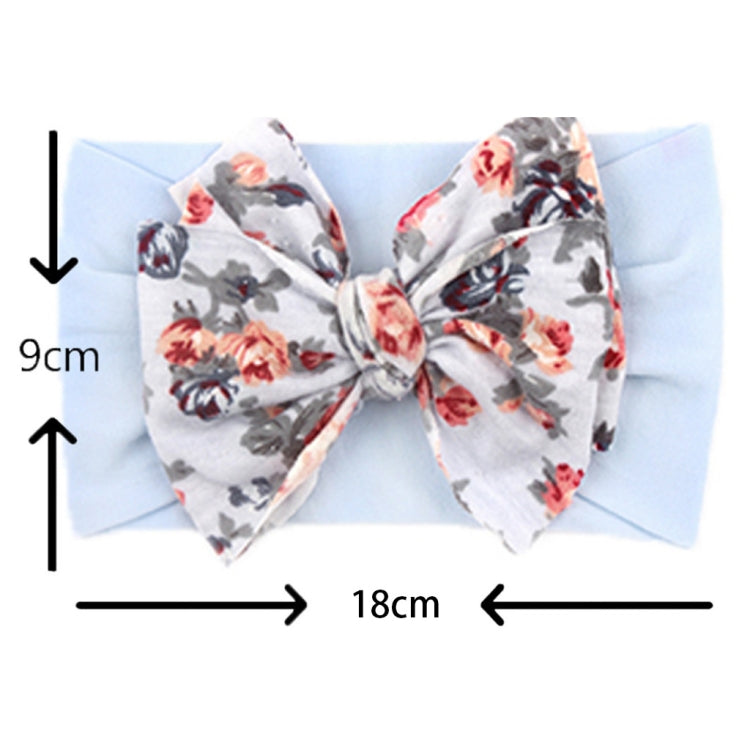 5 PCS X-20103 Baby Elastic Turban Bohemian Children Bow Nylon Hairbands
