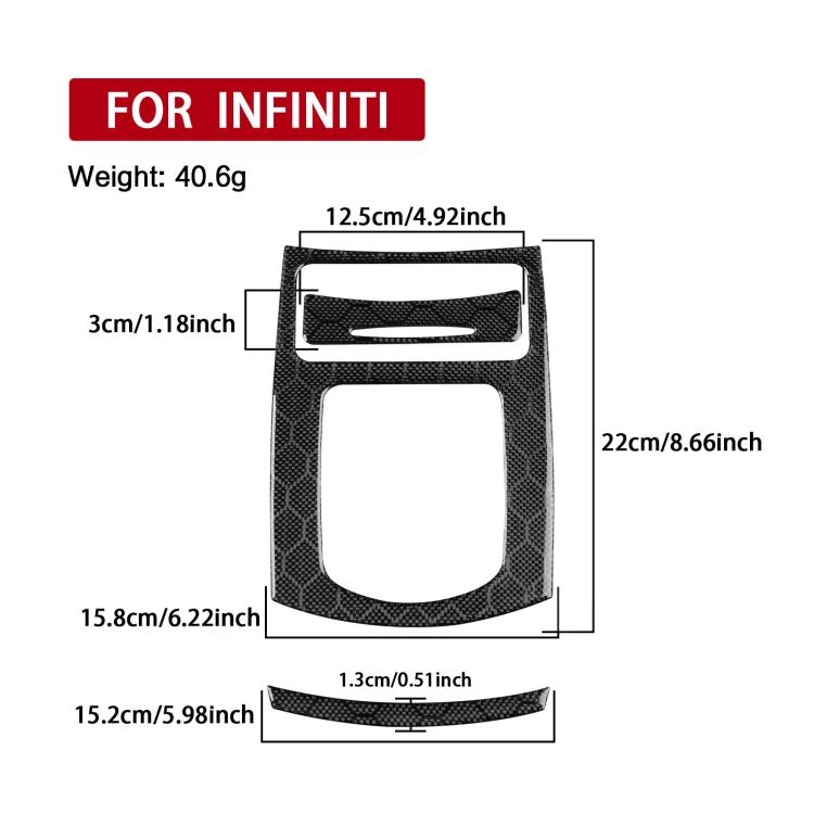 For Infiniti G37/G25/Q60 3pcs /Set Shift Panel A Model Sticker - Black