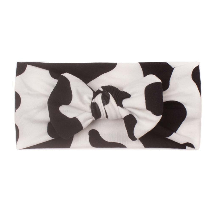 5 PCS X-22070 Baby Leopard Printing Headbands Children Elastic Bow Turban