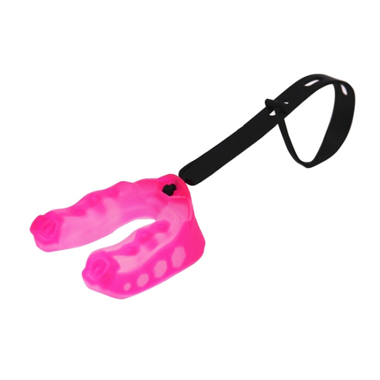 2pcs Mouthguard Braces Boxing Taekwondo Combat Protective Gear With Lanyard, Style: Medium (Pink)