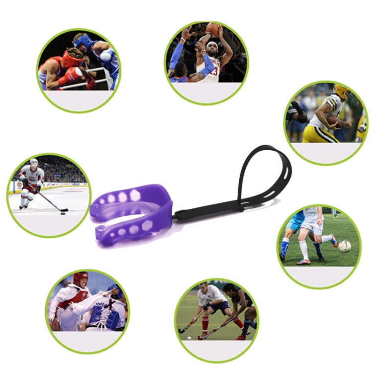 2pcs Mouthguard Braces Boxing Taekwondo Combat Protective Gear With Lanyard, Style: White Green