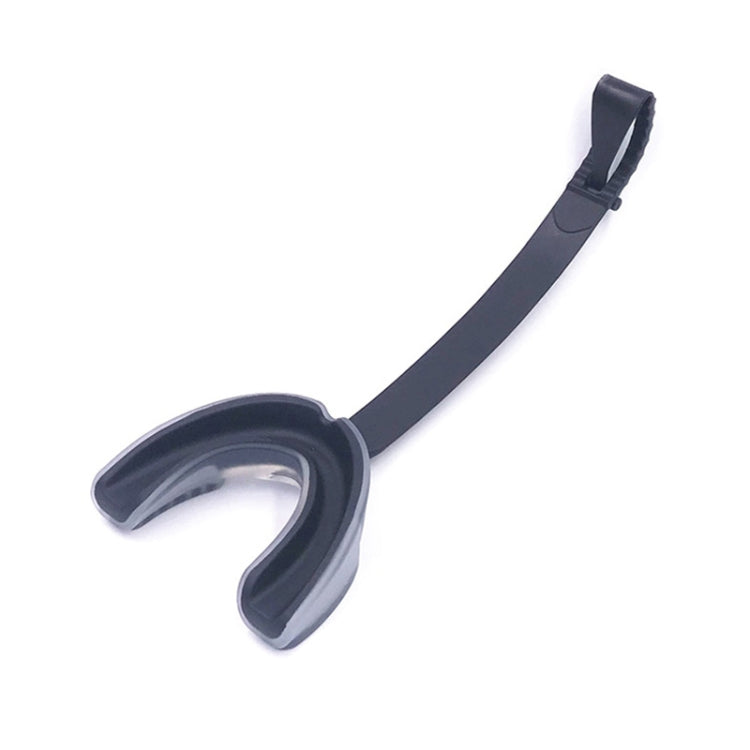 2pcs Mouthguard Braces Boxing Taekwondo Combat Protective Gear With Lanyard, Style: 3 Color Model (Black White)