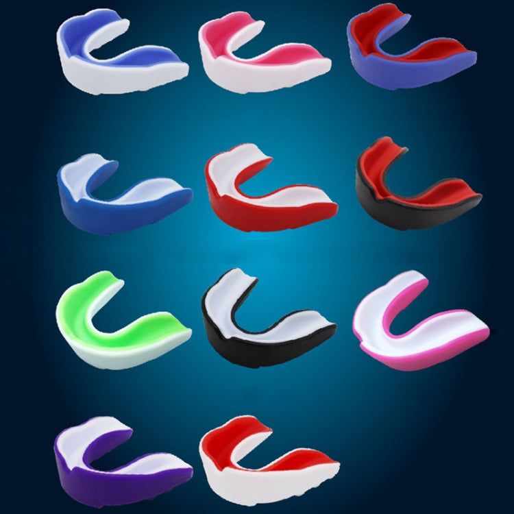 W003 2pcs Sanda Training Basketball Boxing Sports Mouth Guard EVA Braces, Style: Adult (White Blue)