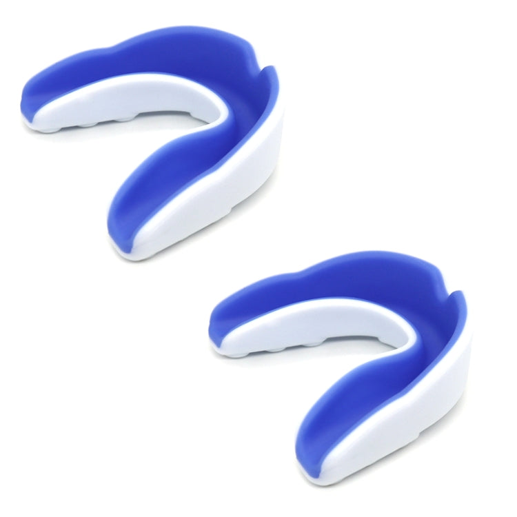 W003 2pcs Sanda Training Basketball Boxing Sports Mouth Guard EVA Braces, Style: Adult (White Sea Blue)