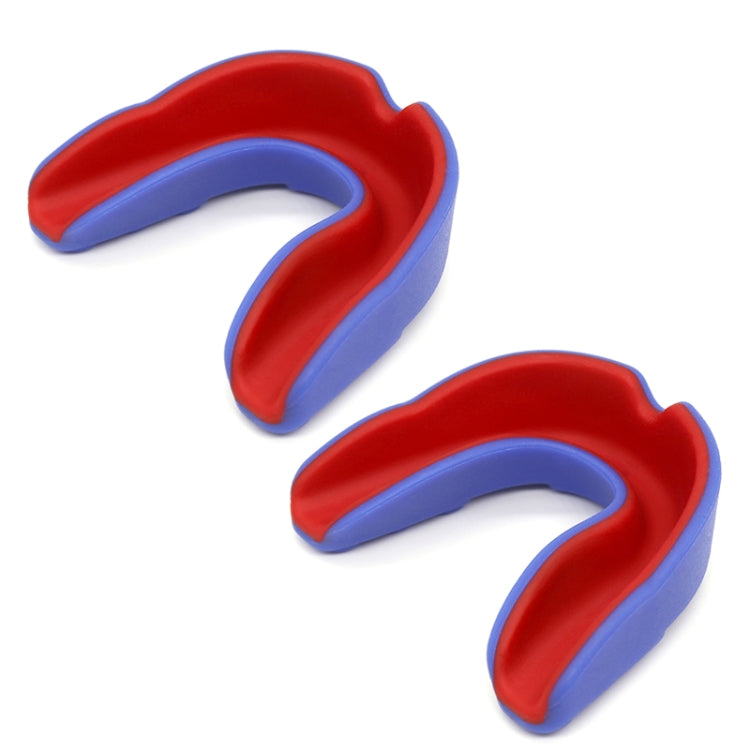 W003 2pcs Sanda Training Basketball Boxing Sports Mouth Guard EVA Braces, Style: Adult (Sea Blue Red)