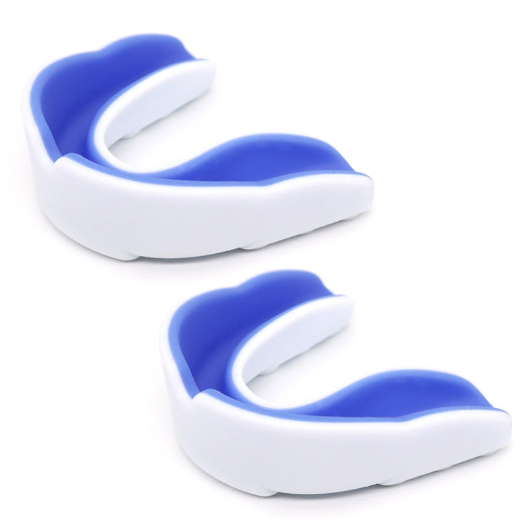 W003 2pcs Sanda Training Basketball Boxing Sports Mouth Guard EVA Braces, Style: Children (White Sea Blue)