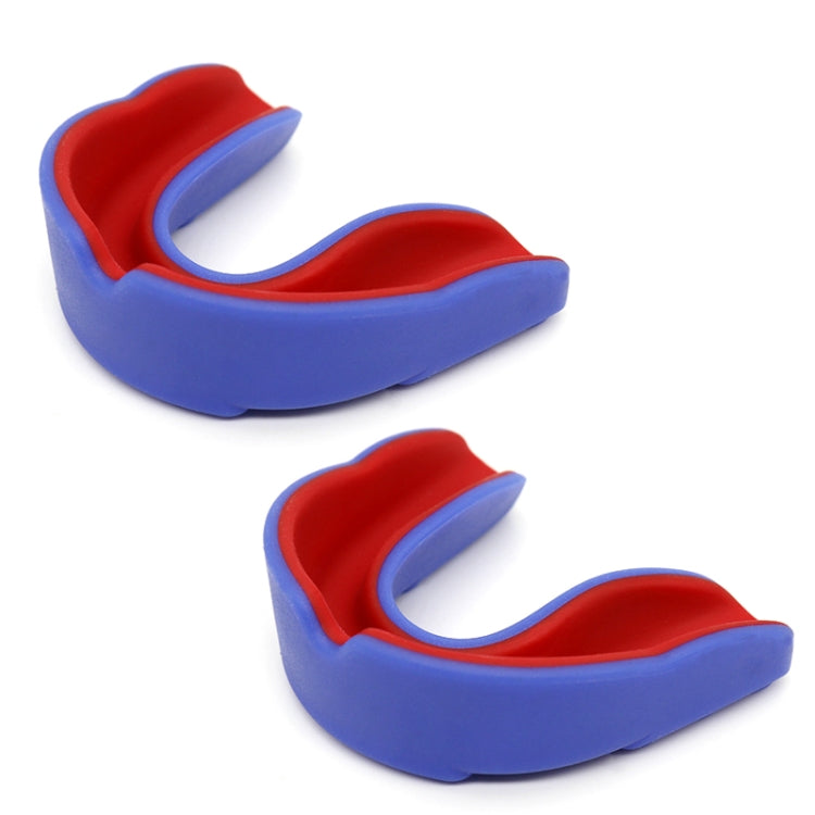 W003 2pcs Sanda Training Basketball Boxing Sports Mouth Guard EVA Braces, Style: Children (Sea Blue Red)
