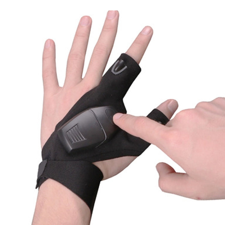 USB Night Fishing Gloves LED Flashlight Glowing Fishing Lighting Finger Lamp, Style: Square Box Model Single