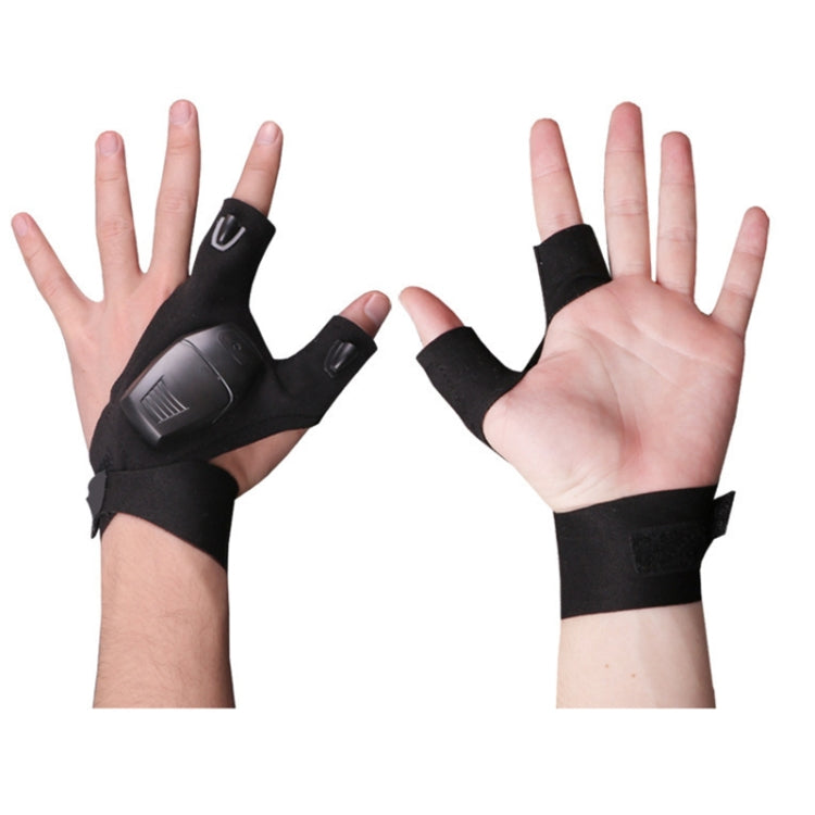 USB Night Fishing Gloves LED Flashlight Glowing Fishing Lighting Finger Lamp, Style: Square Box Model Single