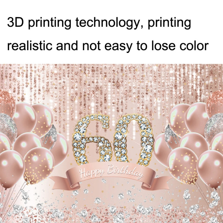 MDN12138 1.5m x 1m Rose Golden Balloon Birthday Party Background Cloth Photography Photo Pictorial Cloth