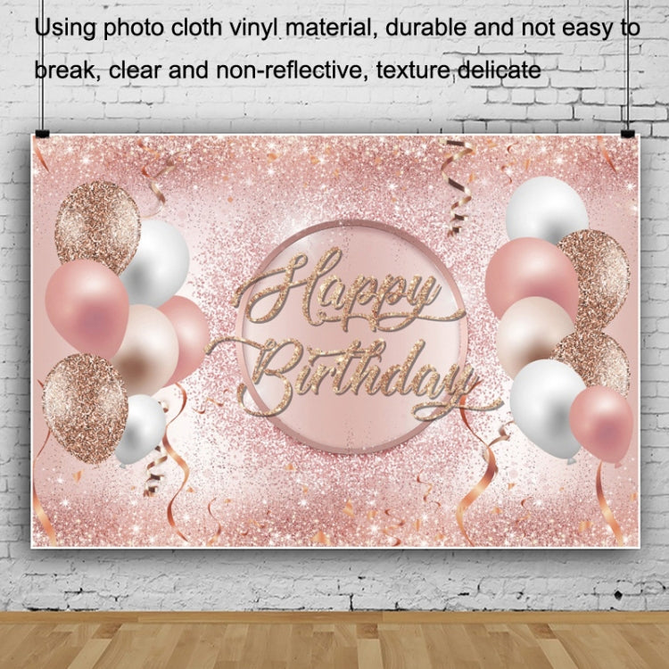MDN12138 1.5m x 1m Rose Golden Balloon Birthday Party Background Cloth Photography Photo Pictorial Cloth