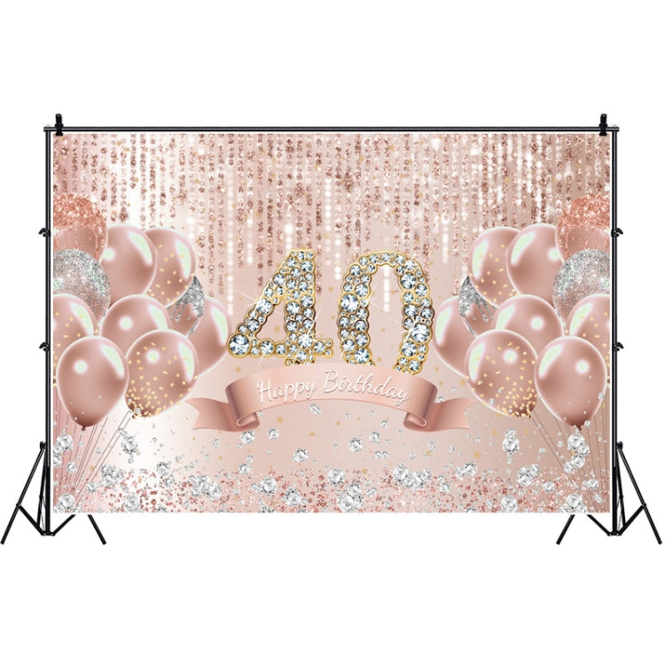 MDU05523 1.5m x 1m Rose Golden Balloon Birthday Party Background Cloth Photography Photo Pictorial Cloth