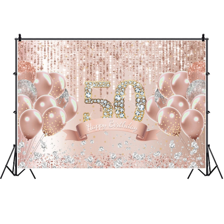 MDU05524 1.5m x 1m Rose Golden Balloon Birthday Party Background Cloth Photography Photo Pictorial Cloth