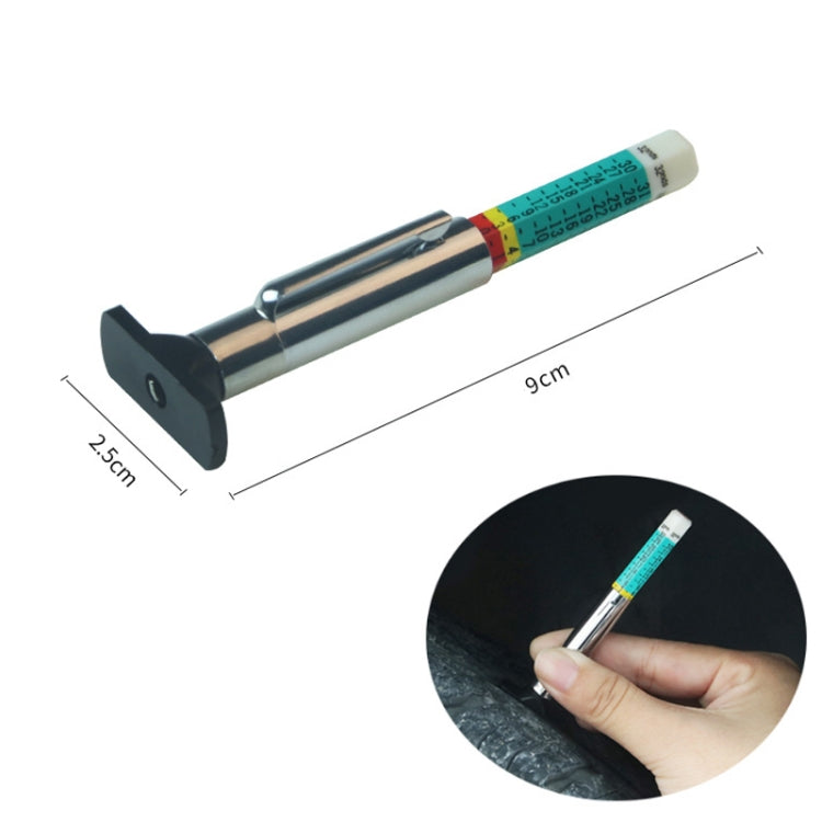 0-25mm Car Tyre Tread Depth Gauge, Color: Bicolour