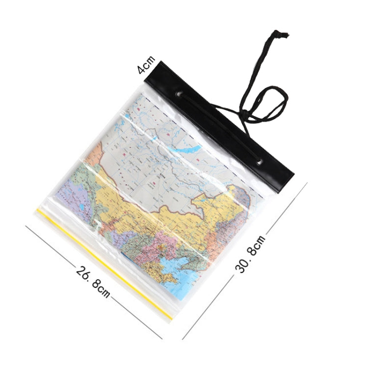 2pcs C1016 Outdoor Hiking Transparent Waterproof Map Bag, Size: 26.8x30.8cm(Without Logo)