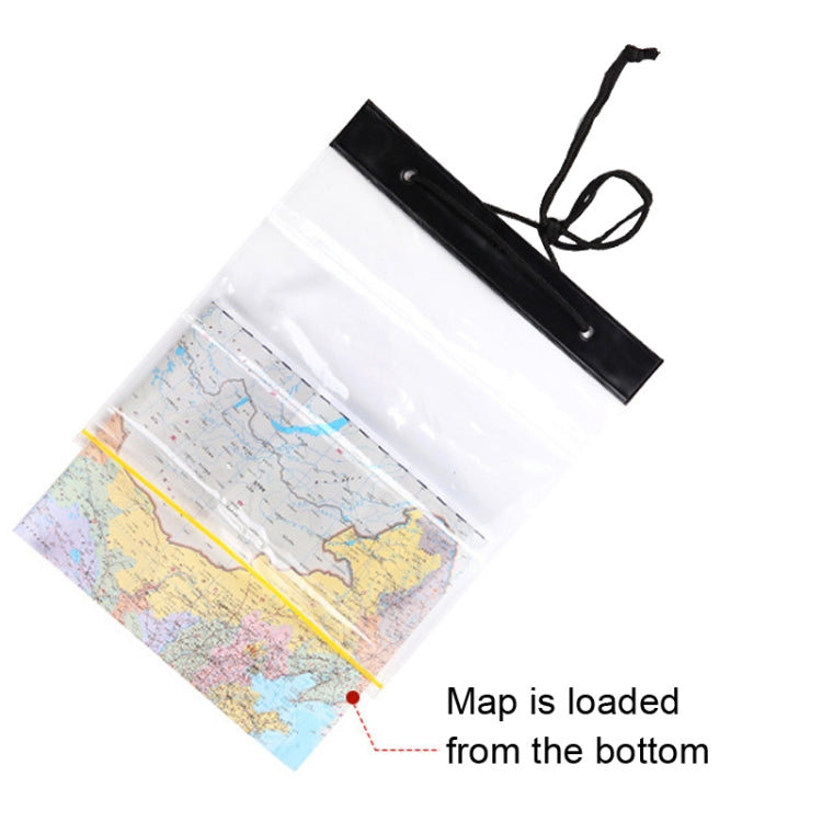 2pcs C1016 Outdoor Hiking Transparent Waterproof Map Bag, Size: 26.8x30.8cm(Without Logo)