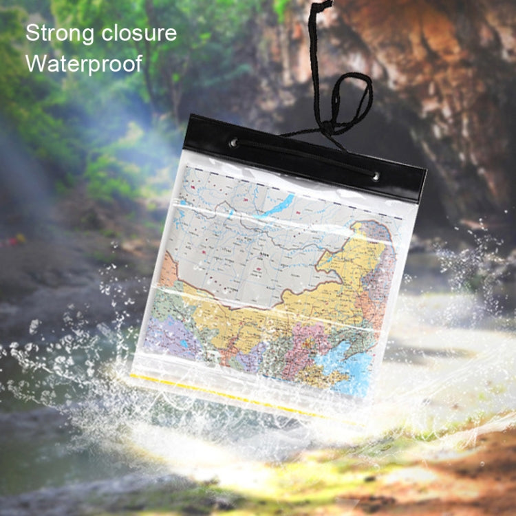 2pcs C1016 Outdoor Hiking Transparent Waterproof Map Bag, Size: 26.8x30.8cm(Without Logo)