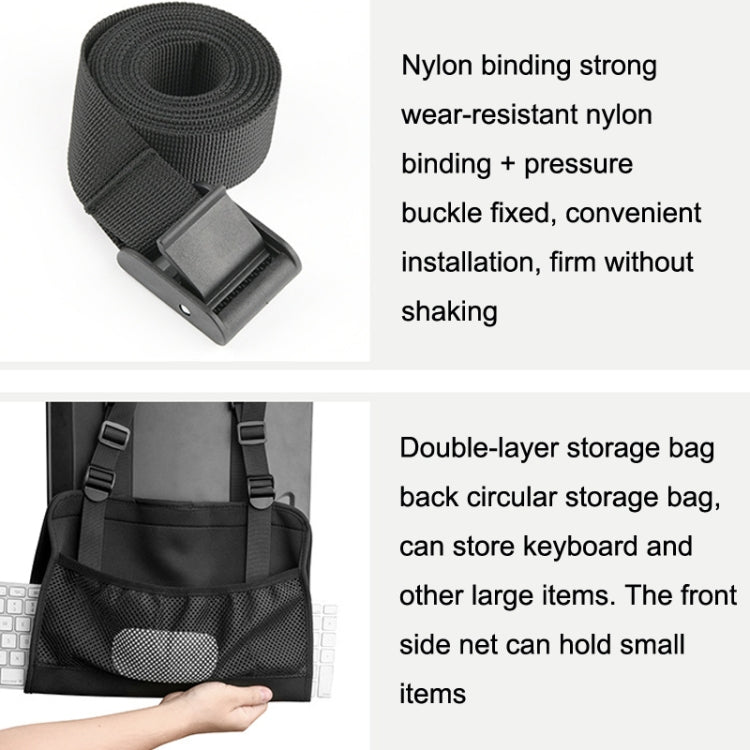 Computer Desktop Host Metal Suspension Frame Adjustable Storage, Style: Storage Bag