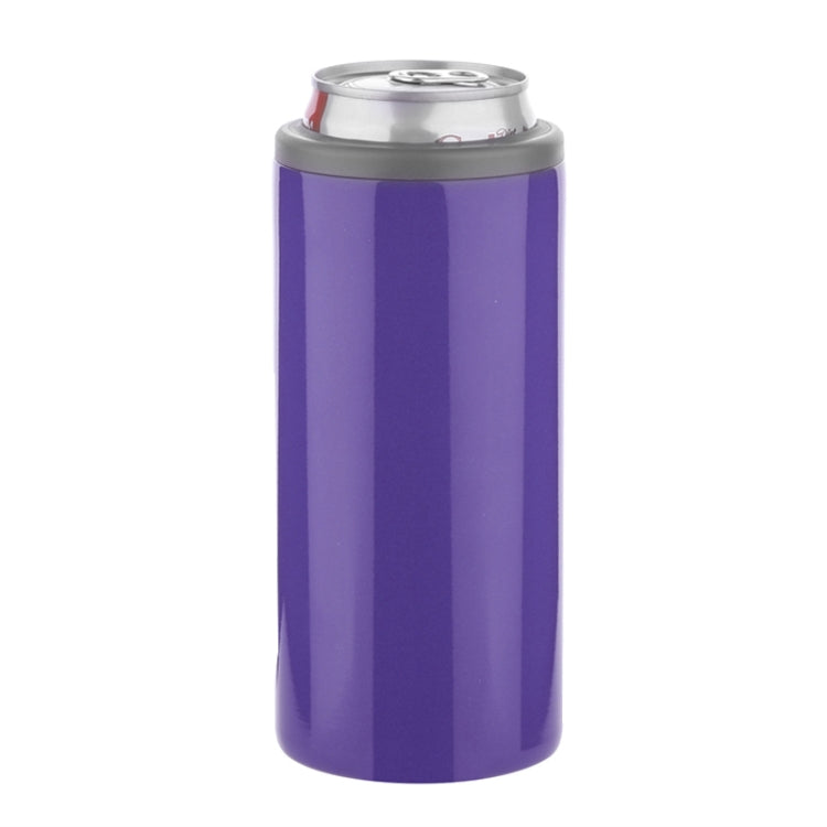 12oz Coca Cold Cans 304 Stainless Steel Double Layer Vacuum Beer Cold Cup, Color: Purple