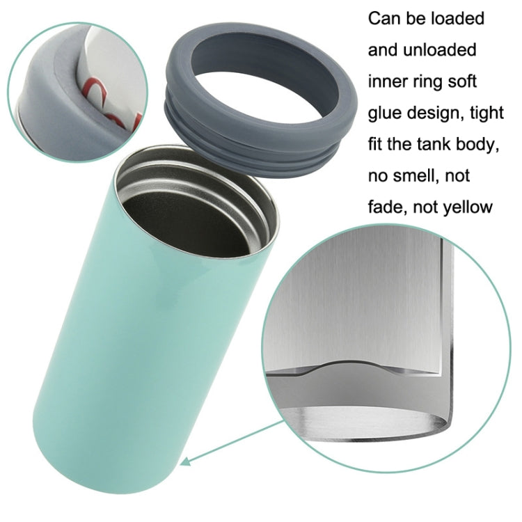 12oz Coca Cold Cans 304 Stainless Steel Double Layer Vacuum Beer Cold Cup, Color: Purple