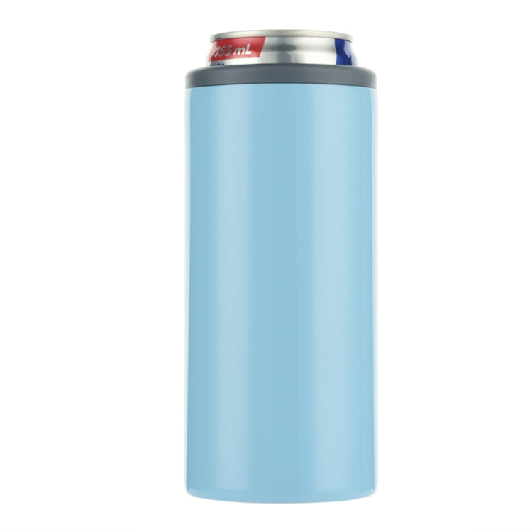 12oz Coca Cold Cans 304 Stainless Steel Double Layer Vacuum Beer Cold Cup, Color: Pink Blue