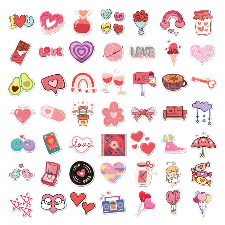 4sets Valentine Day Gifts Decorative Stickers Cartoon Waterproof Water Cup Sticker, Spec: N13
