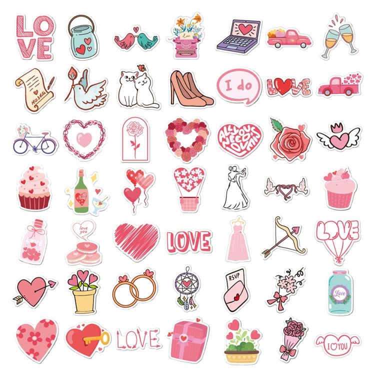 4sets Valentine Day Gifts Decorative Stickers Cartoon Waterproof Water Cup Sticker, Spec: N15