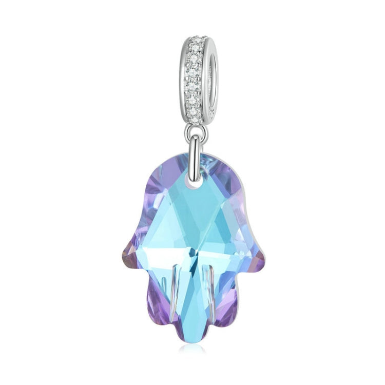 BSC708 Sterling Silver S925 Zirconia Palm Pendant White Gold Plated Bbracelet Charm