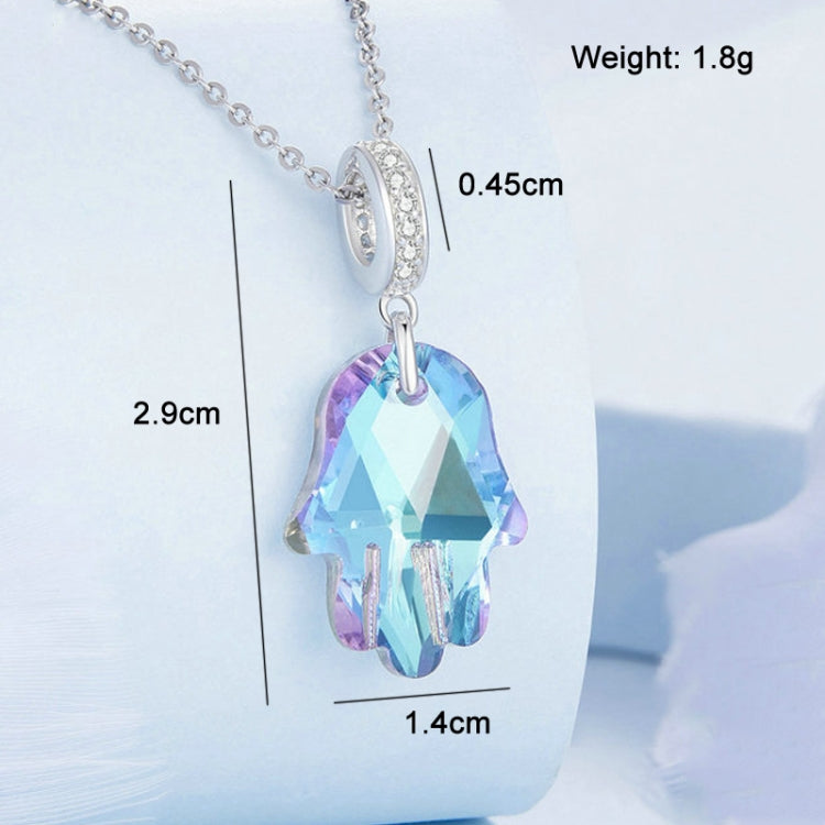 BSC708 Sterling Silver S925 Zirconia Palm Pendant White Gold Plated Bbracelet Charm