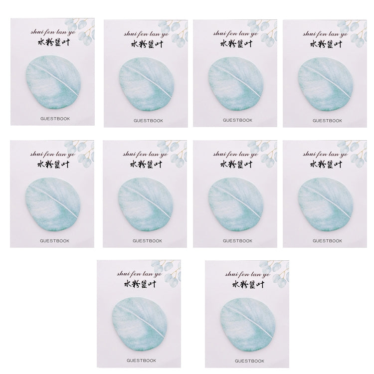 10pcs F073 Cute Small Fresh Leaves Sticky Notes Handbook Decorative Stickers