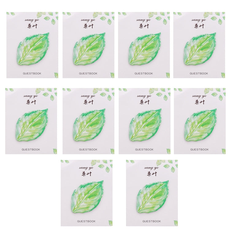 10pcs F073 Cute Small Fresh Leaves Sticky Notes Handbook Decorative Stickers