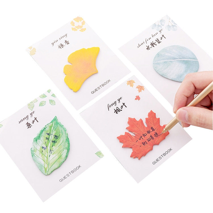 10pcs F073 Cute Small Fresh Leaves Sticky Notes Handbook Decorative Stickers