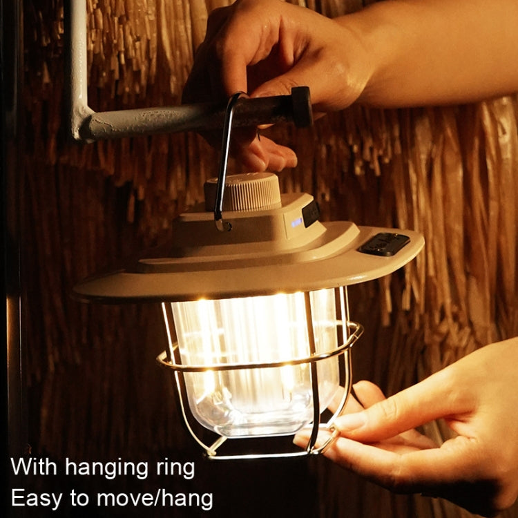 LY02 LED Retro Lantern Hand Tent Lamp USB Charging Camping Light