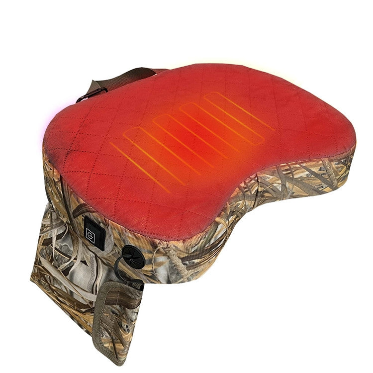 Outdoor Portable Camouflage 3 Gear Adjustable Heated Cushion 40x27x7cm