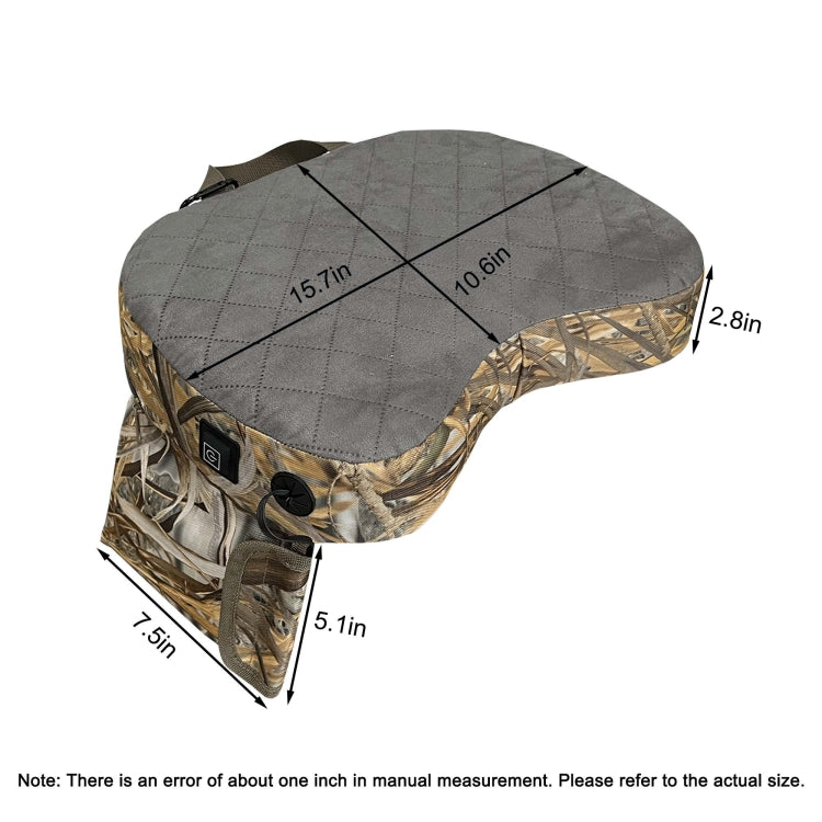 Outdoor Portable Camouflage 3 Gear Adjustable Heated Cushion 40x27x7cm
