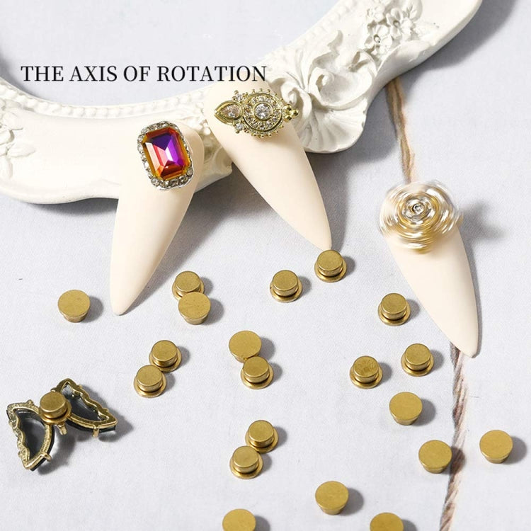 20pcs Metal Rotatable Bearing For DIY Crystal Jewelry Nail Art Decorations 3.7x3.5x2.2mm