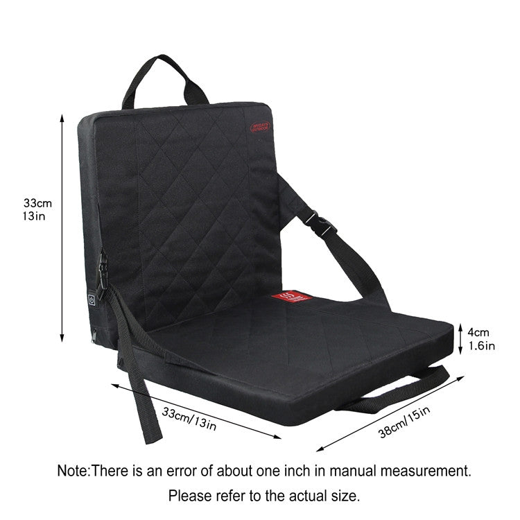 Outdoor Portable Camping Heated Foldable Cushion, Size: 33x38x4cm