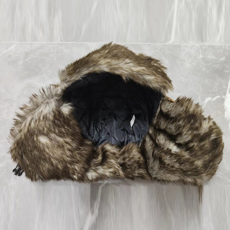 Earflap Hat Camouflage Warm Winter Elderly Hat Cap Thick Flaps Ski Hat, Size: Free Size