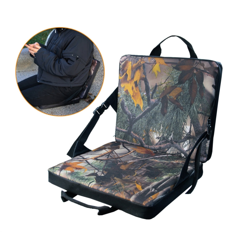 Portable Indoor Outdoor Folding Chair Cushion Stadium Seats, Size: 38 x 34cm(Leaf Camouflage)