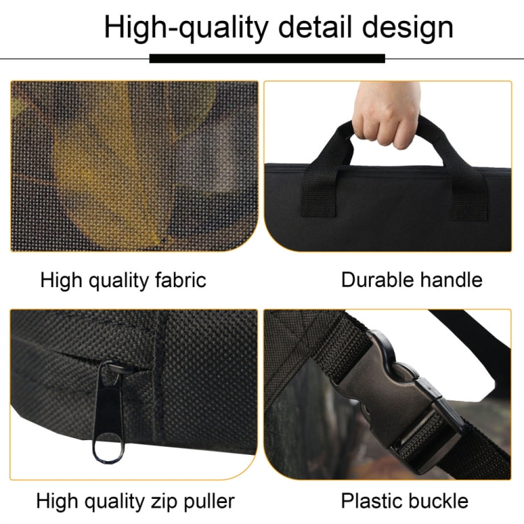 Portable Indoor Outdoor Folding Chair Cushion Stadium Seats, Size: 38 x 34cm(Leaf Camouflage)