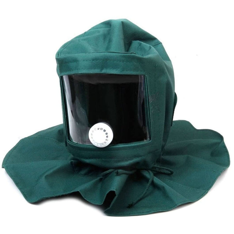 Outdoor Dust and Insect Protection Neck Cap Sandblasted Anti-fog Canvas Isolation Cap(Green)